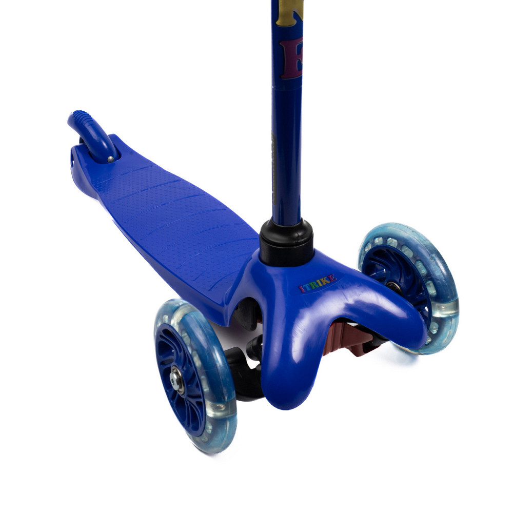 Самокат детский трехколесный iTrike Mini BB 3-013-5-DBL со светящимися колесами, Синий Каменец-Подольский - изображение 5