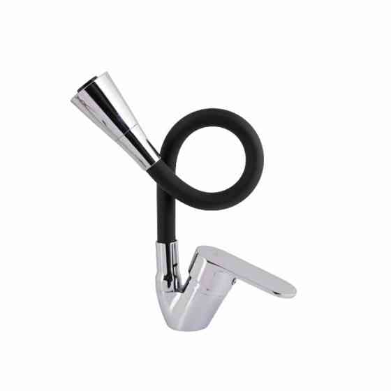 Змішувач для кухні з гнучким виливом Lidz Tani 008F3 (k40) LDTAN008F3BCR39484 BCR чорний/хром Київ