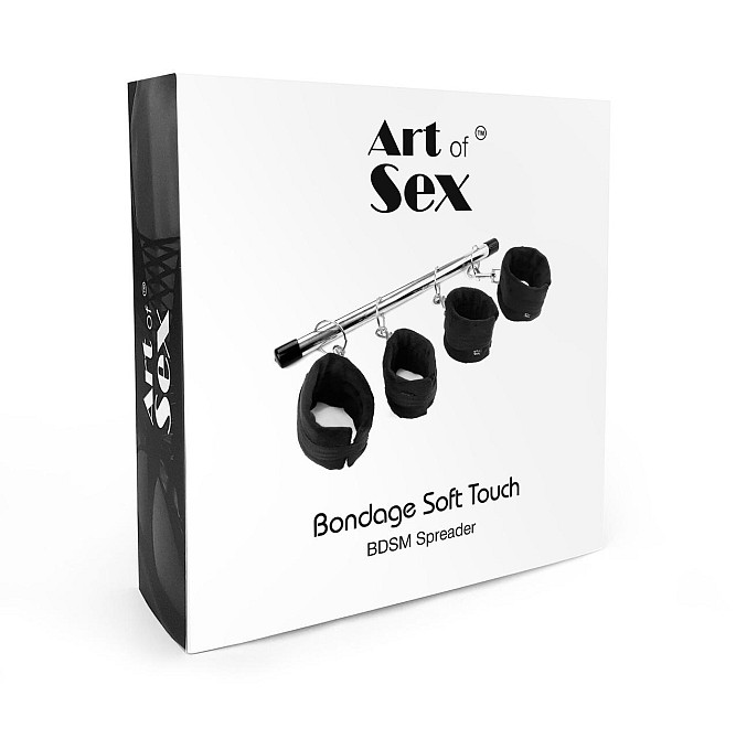 Колодка-розпірка для рук та ніг Art of Sex – Bondage Soft Touch BDSM Spreader, чорний Sex Aura Київ - фото 5