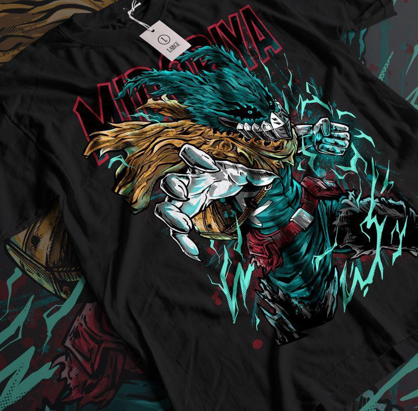 Футболка для хлопчика з аніме принтом Моя геройська академія оверсайз (зріст від 165 до 180) Чорний AnimeJ0855m Дніпро - фото 1