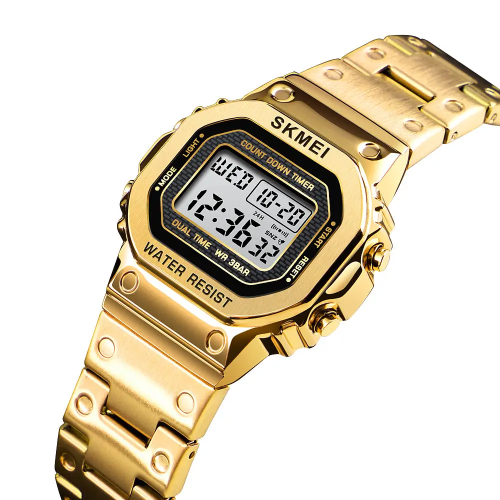 Жіночий спортивний годинник Skmei 1433 Singapore Золотистий Вінниця - фото 7