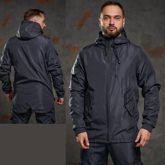 Мужская куртка softshell Easy софтшелл Куртка демисезонная с капюшоном осень весна серая XXL Одесса