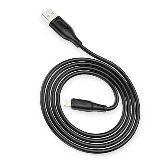 Кабель для зарядки Avantis USB - iPhone, 1м, черный, круглый силиконовая оплетка Мукачево