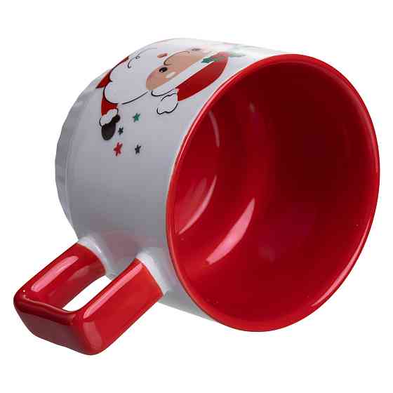 Новорічна порцелянова Санта 400 (мл) Біла з червоним Yiwu FM-CS-50D Київ