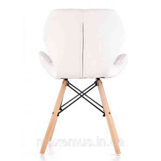 Кухонный стул кресло В-531 экокожа мягкий табурет на ножках в гостинную обеденный стул на кухню белый Мостиська