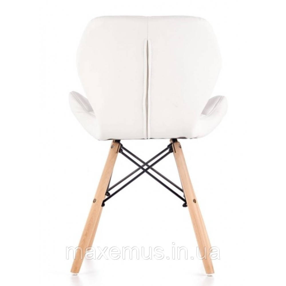 Кухонний стілець В-531 екошкіра м'який табурет на ніжках в вітальню обідній стілець на кухню білий Мостиська - фото 2
