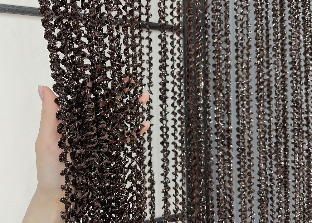 Шторы-нити спираль с люрексом Венге 300х300см 1 шт (61-070) Киев - изображение 5