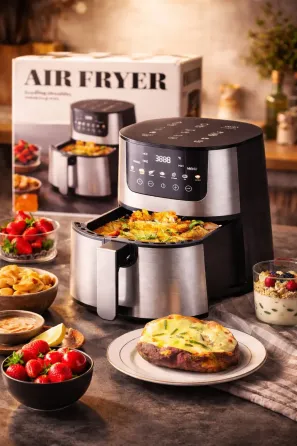 Сенсорная аэрофритюрница на 7л, 4200Вт, RB-2268 / Мультипечь для дома Коломыя