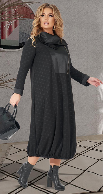 Стильне чорне плаття великого розміру (50) Київ - фото 3