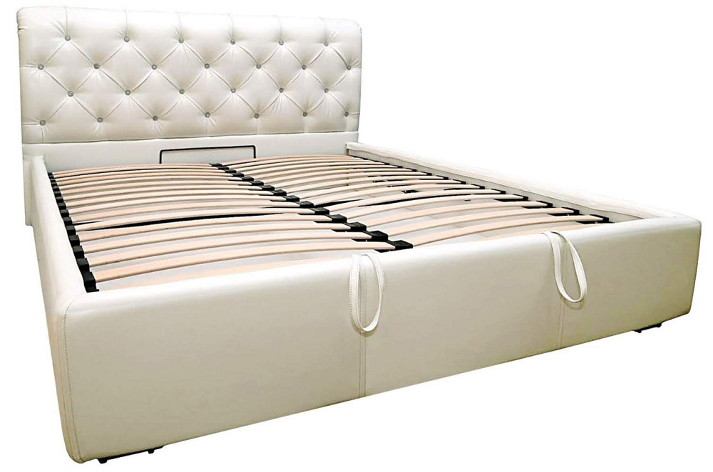 Кровать Двуспальная London Comfort 160 х 190 см Boom 01 С подъемным механизмом и нишей для белья Белый Днепр - изображение 6