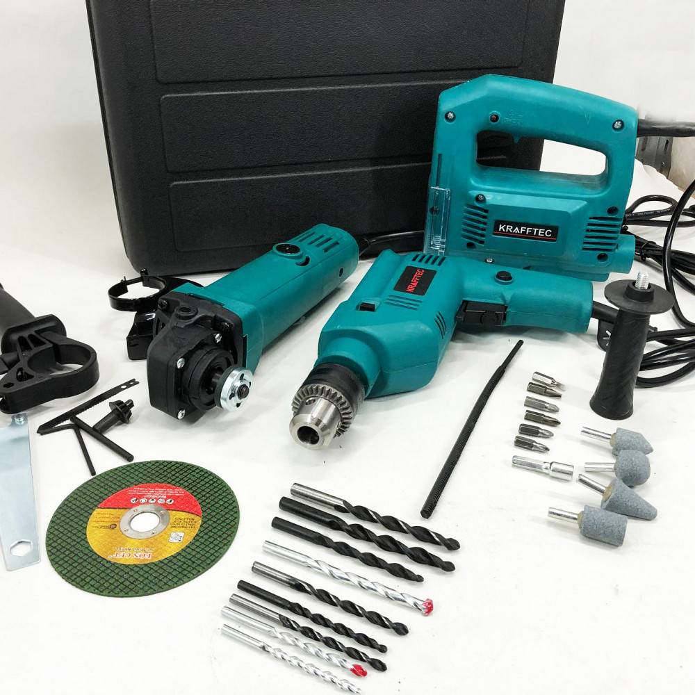 Набір електроінструментів 3в1: мережний ударний дриль, болгарка мережева, електричний лобзик потужний LN-12 Львів - фото 8