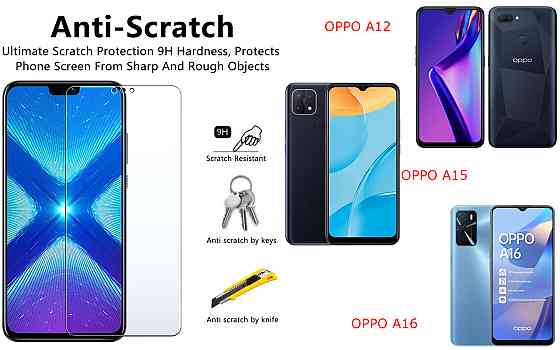 Захисне скло NeoGlass для OPPO A12, OPPO A15, OPPO A16 – надпрозоре та стійке Київ
