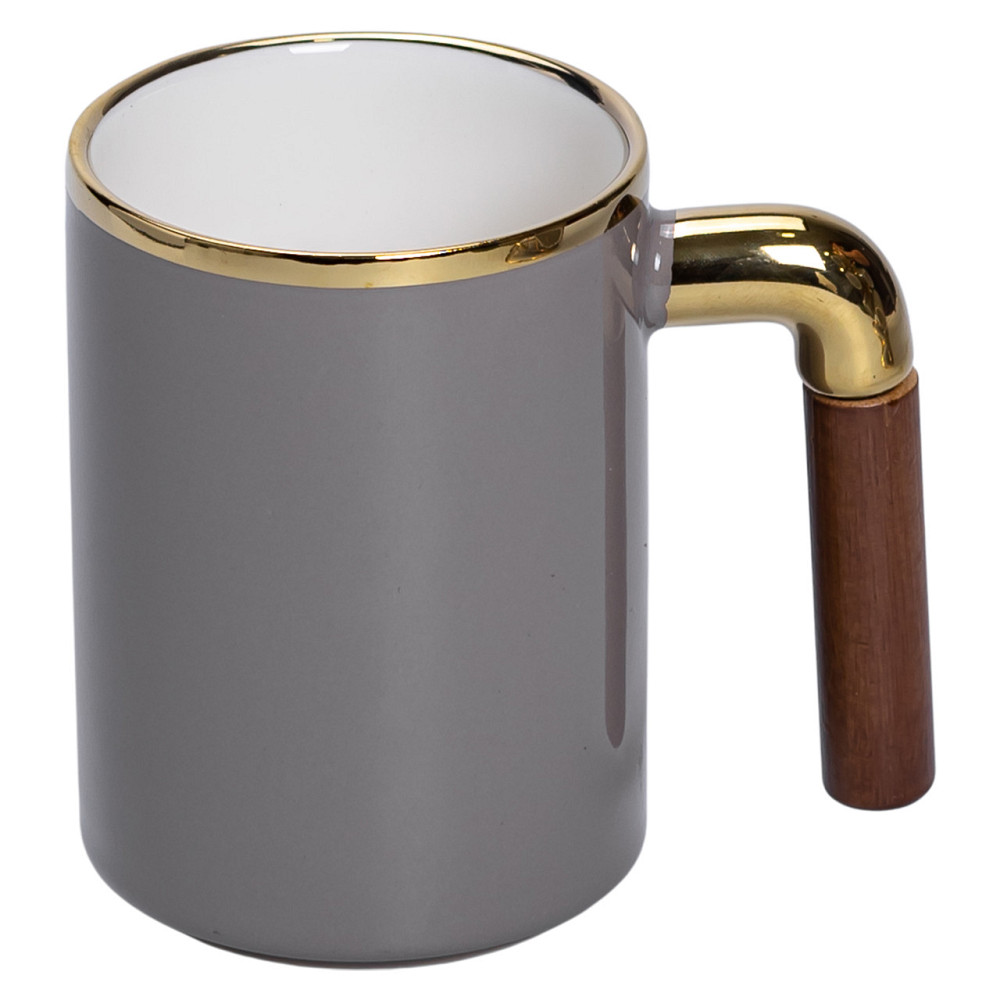 Yiwu Набір чашок на металевій підставці 6 (шт) по 400 (мл) Сірий HP-26-12 Коломия - фото 3