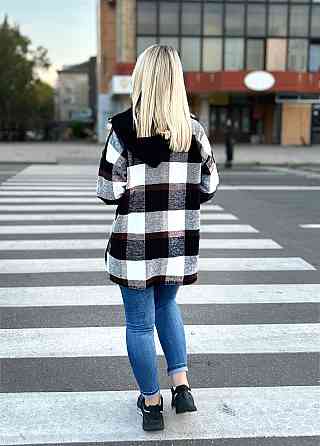 Сорочка-куртка з капюшоном "Ultra" оптом | Батал | Розпродаж моделі 50-52, Шоколадний Київ