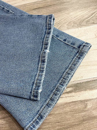 Джинси жіночі Zeo Basic 4742 palazzo jeans висока талія широкі палаццо стрейчеві блакитні, блакитний Одеса - фото 8