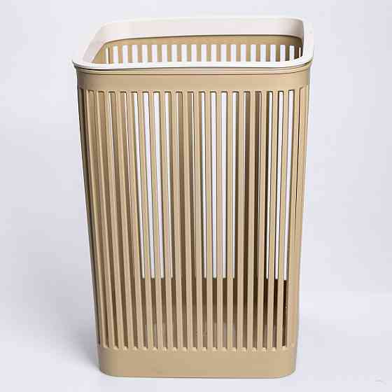 Кошик для сміття пластиковий в офіс для паперу 22×22×30 (см) кошик під сміття 8 (л) відро для сміття Коричневий HP-45-9OL Київ