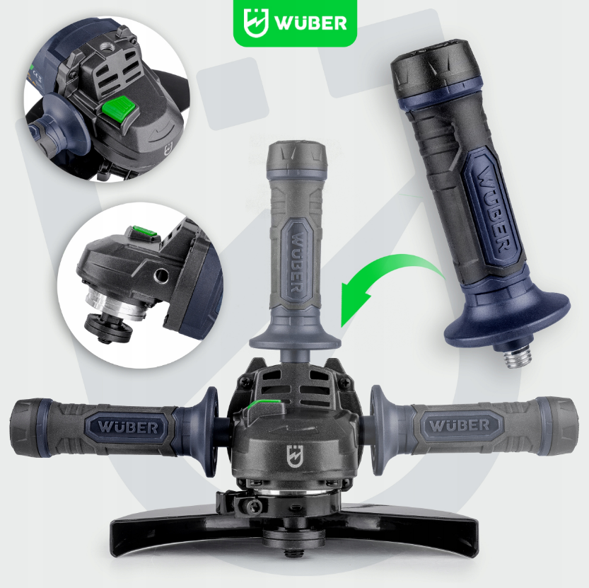 Болгарка (кутова шліфувальна машина) 2400Вт 230мм Wuber (Польща) Київ - фото 4