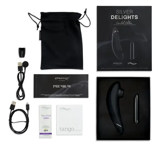 Преміальний подарунковий набір Silver Delights Collection: Womanizer Premium та We-Vibe Tango Львів