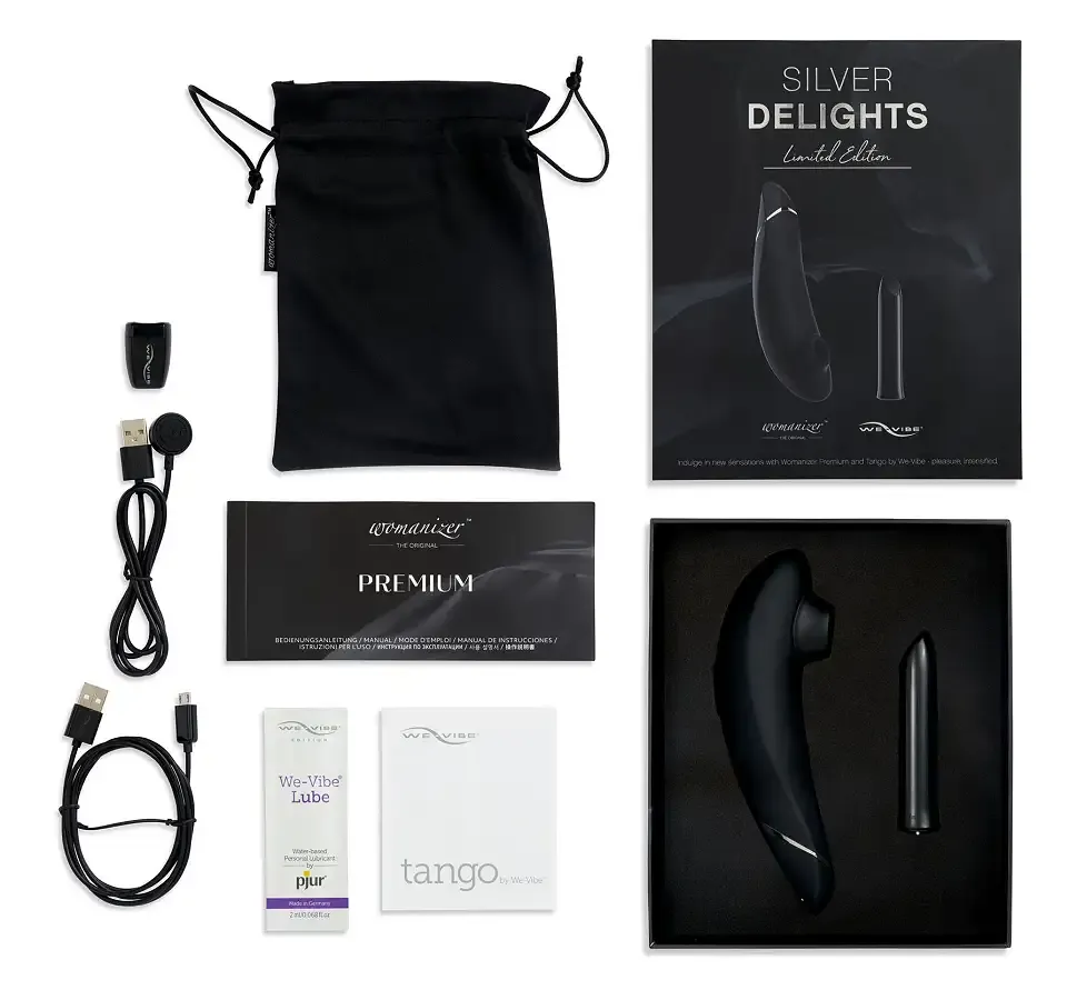 Преміальний подарунковий набір Silver Delights Collection: Womanizer Premium та We-Vibe Tango Львов - изображение 5