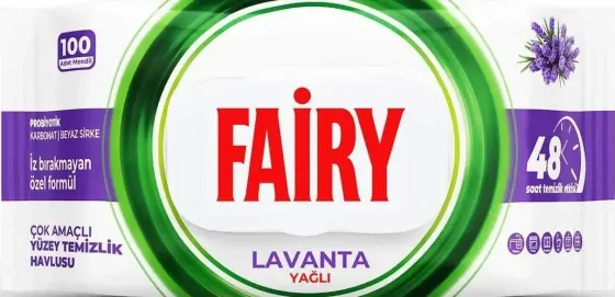 Вологі серветки для очищення Fairy з ароматом лаванди, 100 штук Київ