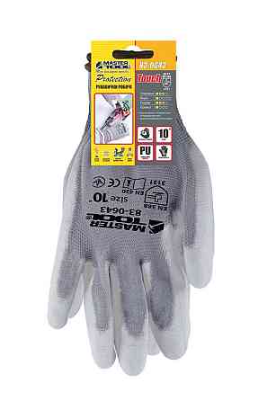 MASTERTOOL Рукавички безшовні трикотажні MASTERTOOL з поліуретановим покриттям долоні 10" 25-26 Коломия