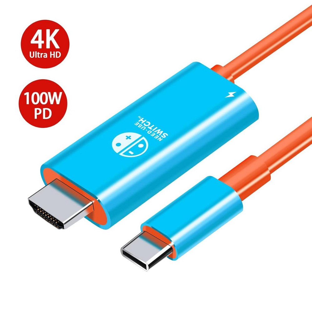 Адаптер USB Type-C → HDMI для Nintendo Switch, Steam Deck, смартфонів, ноутбуків, ПК, PD 100W, 4K, док-режим Київ - фото 1