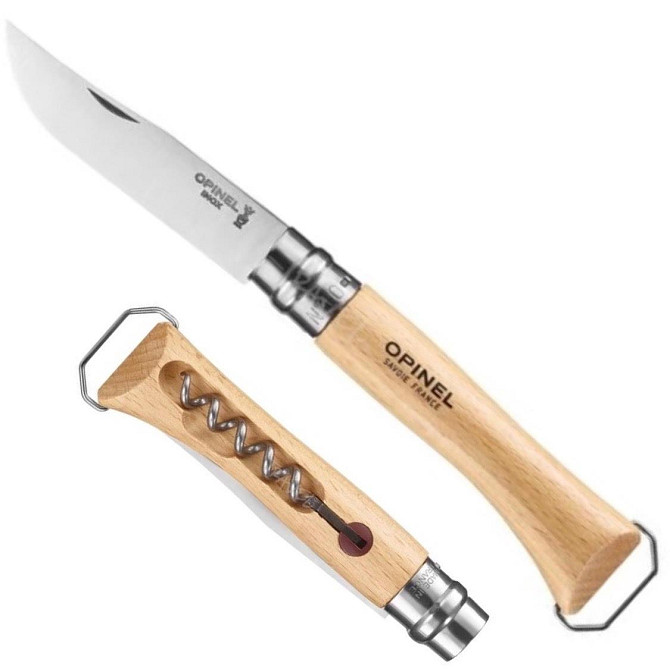 Кухонный Нож складной с штопором и открывалкой Opinel No.10 