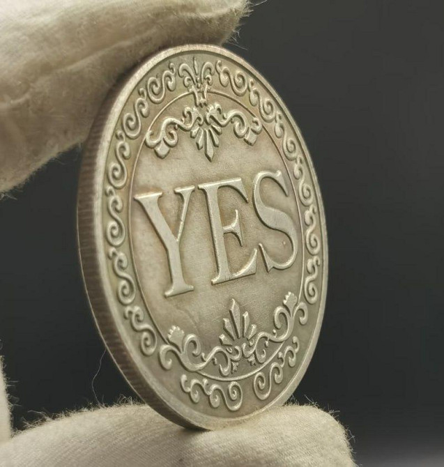 Декоративная монета YES NO для гаданий и принятия решений, 1 шт, 38 мм Киев - изображение 4