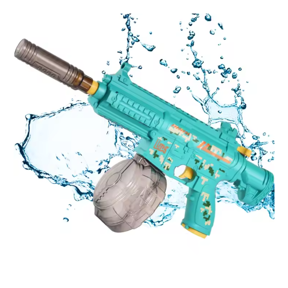 Водный пистолет для детей, игрушечный водный автомат M416 на аккумуляторе, электрический бластер, зеленый Каменец-Подольский - изображение 3