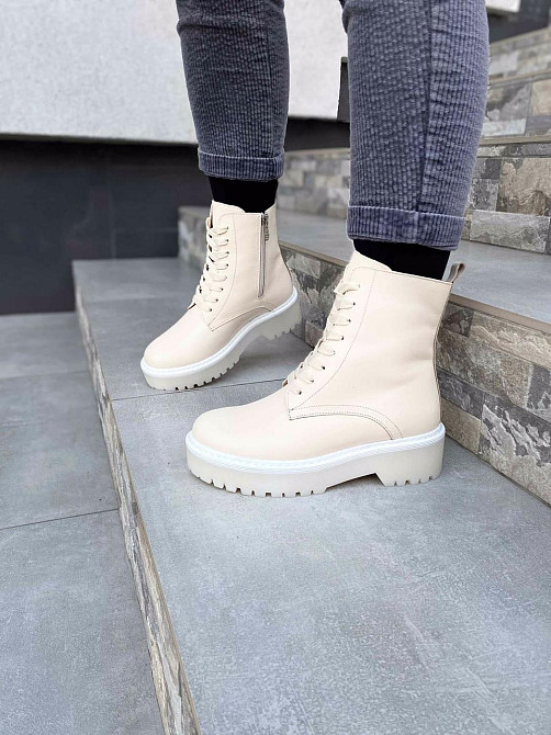 Черевики жіночі GREMMY бежеві натуральна шкіра зима 38р. (4219) Коломия - фото 5