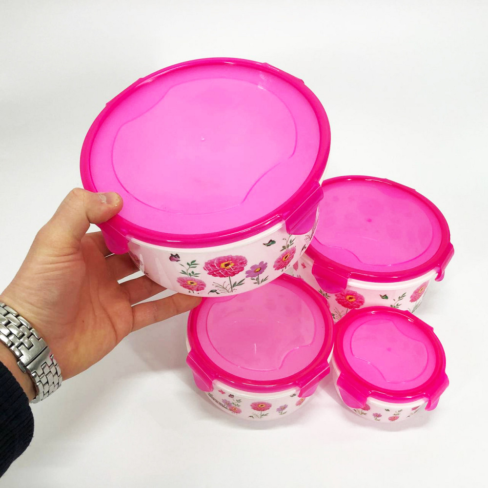 Набір пластикових судків UNIQUE UN-1512. Колір: рожевий LM-45 Львів - фото 7