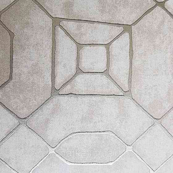 Шпалери флізелінові еко Galerie Metallic FX 0,53Х10 англія геометрія фігури золотом структурних на коричневому Київ