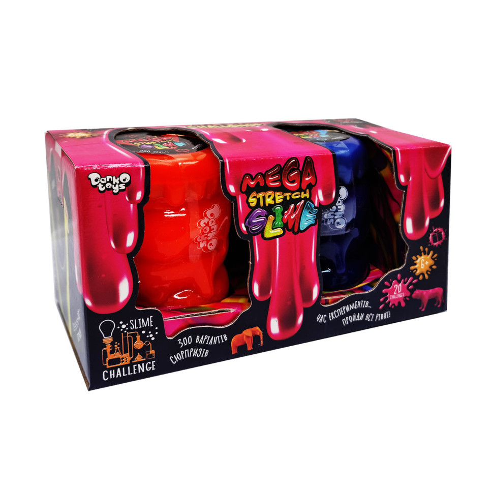 В'язка маса "Mega Stretch Slime" SLM-11-02U 2 банки Вид 2 Вінниця - фото 1