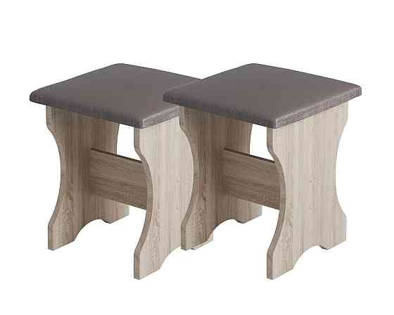 Две табуретки (комплект 2 шт) 35х35х44 см/МС - Дуб Сонома Львов
