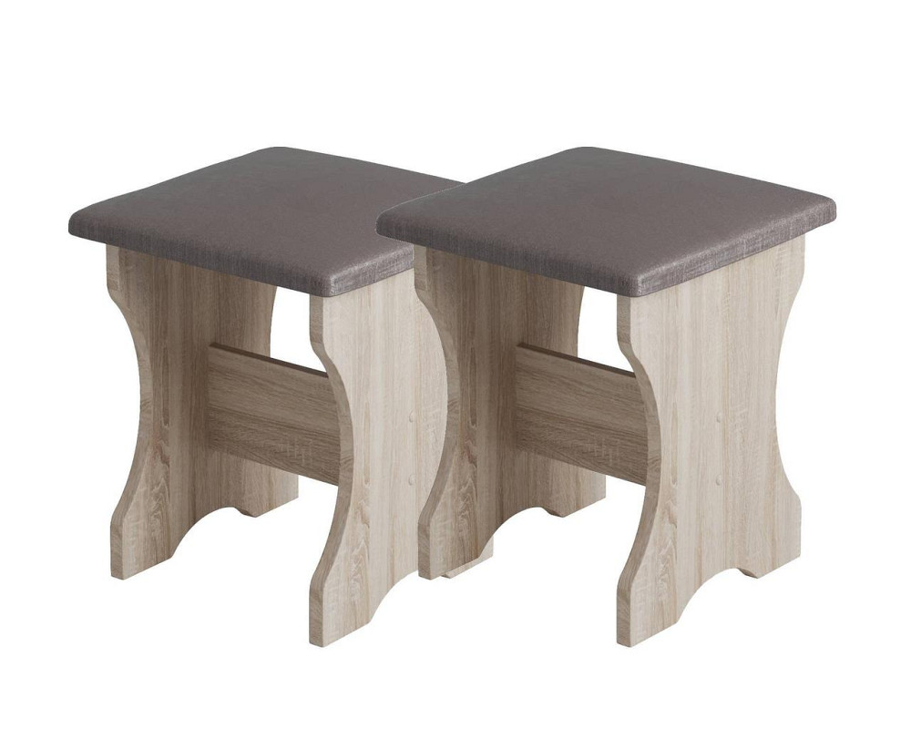 Две табуретки (комплект 2 шт) 35х35х44 см/МС - Дуб Сонома Львов - изображение 1