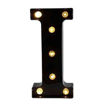 Буква с подсветкой I объемная маленькая 22 на 10 см черный Киев