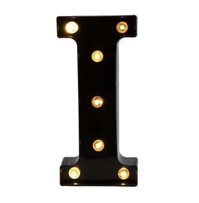 Буква с подсветкой I объемная маленькая 22 на 10 см черный Киев - изображение 3