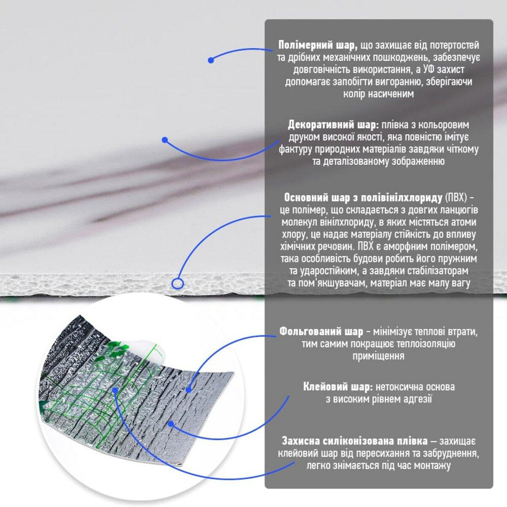 Молдинг виниловый самоклеющийся 5000х100х2мм Глянцевый (D) SW-00001793 Днепр - изображение 2