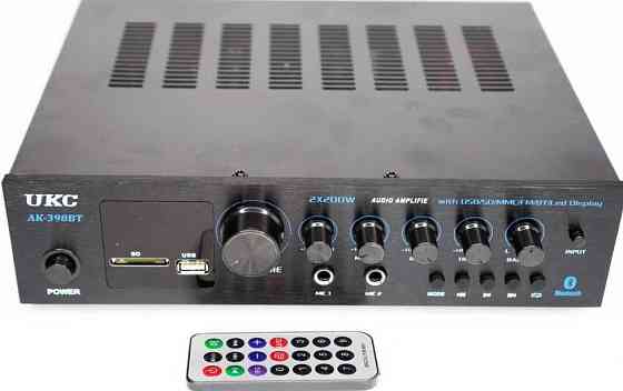 Аудио усилитель Bluetooth USB SD FM караоке стерео усилитель звука для колонок Харьков