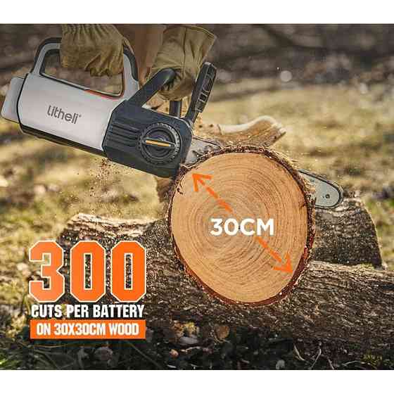 Пила аккумуляторная цепная Litheli питание от павербанка + Power Bank Litheli 20000 mAh 45W 2А Винница