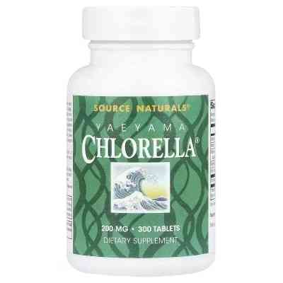 Минералы Source Naturals Хлорелла, 200 мг, Yaeyama Chlorella, 300 таблеток (SNS-01453) Винница