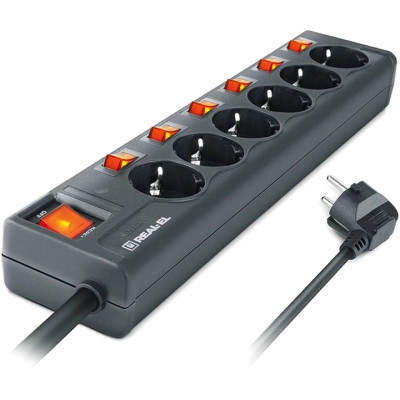 Сетевой фильтр питания REAL-EL RS-6 EXTRA 1.8m, black (EL122300001) Винница - изображение 6