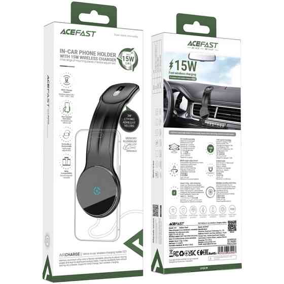 Автомобільне кріплення для смартфона D21 Magnetic wireless (на панель) Velcro Acefast Винница