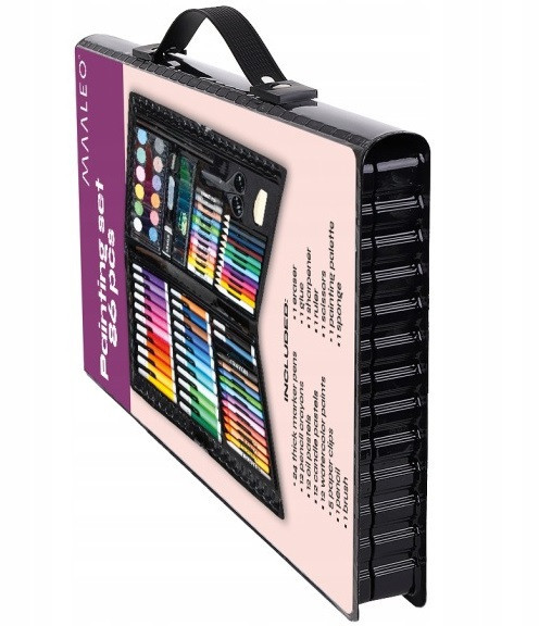 Набір для малювання з 86 елементами у валізі: олівці та фломастери Maaleo (9173) Нововолинськ - фото 4