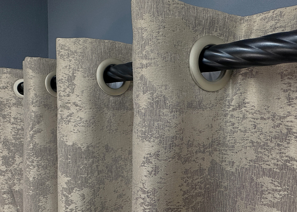 Комплект штор на люверсах VR-Textil Жакард Sultan XO № 1144ш кавово-сірий 150х250 см 2 шт (37-0158) Київ - фото 6