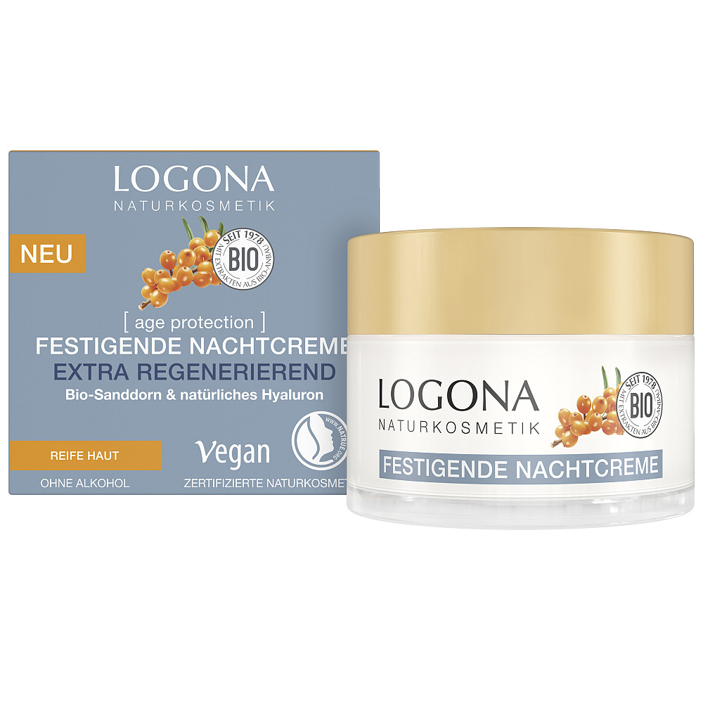 БІО-Крем нічний проти зморщок Екстра ревіталізація з Обліпихою та гіалуроновою кислотою Logona 50 мл Київ - фото 1