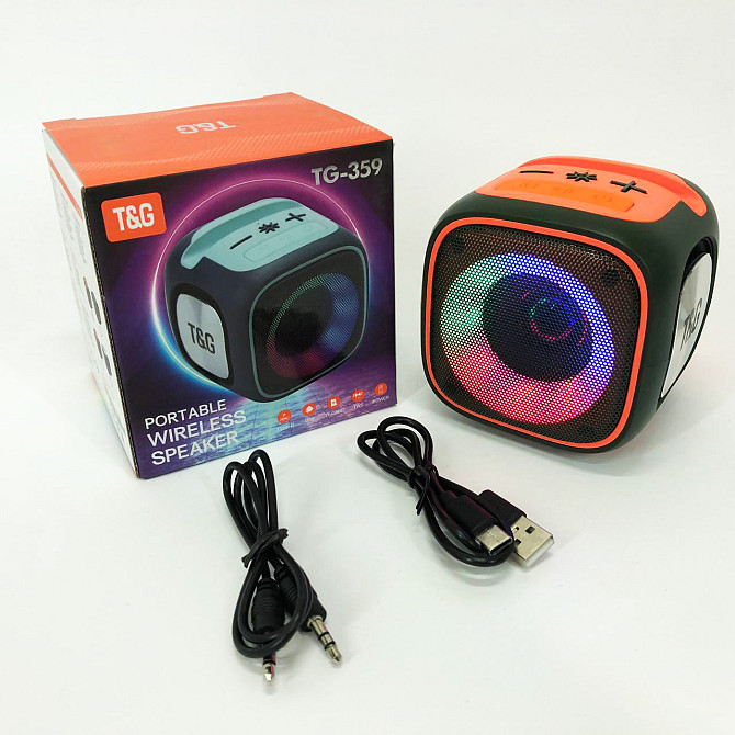Колонка для вечеринки на улице TG359, Колонка с rgb светомузыкой с подсветкой и светомузыкой RP-77 Львов - изображение 2