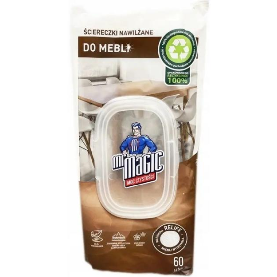 Вологі серветки для меблів Mr.Magic 60шт Львів