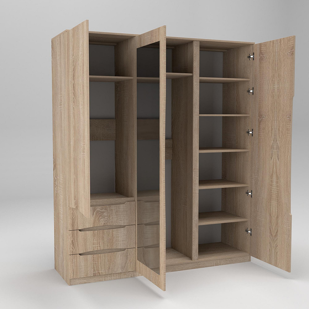 Шкаф Дельта 2, Дуб Сонома, 1800х550х2100 Львов - изображение 2