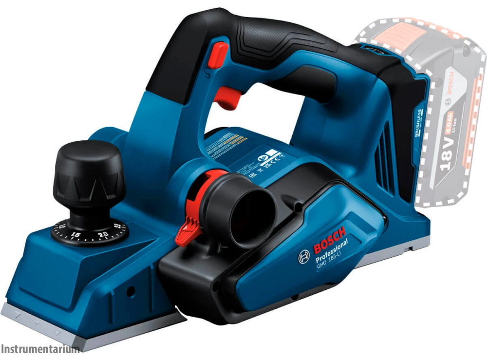 Потужний акумуляторний рубанок Bosch Professional GHO 185-LI : без АКБ, 14000 об/хв (06015B5021) Київ - фото 2